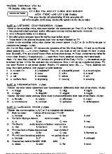 Đề kiểm tra học kỳ II môn Tiếng Anh Lớp 6 (Hệ 10 năm) - Năm học 2018-2019 - Trường THCS Phan Văn Ba